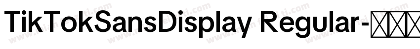 TikTokSansDisplay Regular字体转换